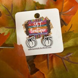 Pumpkin Stud Earrings